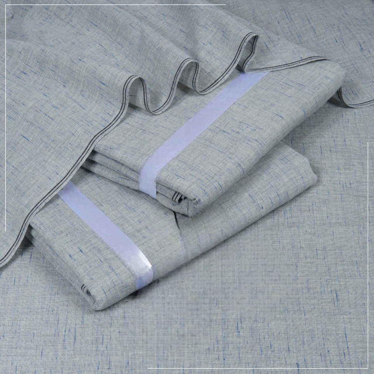 Grey with blue print Lawn Khaddar ( VLK - 112 )