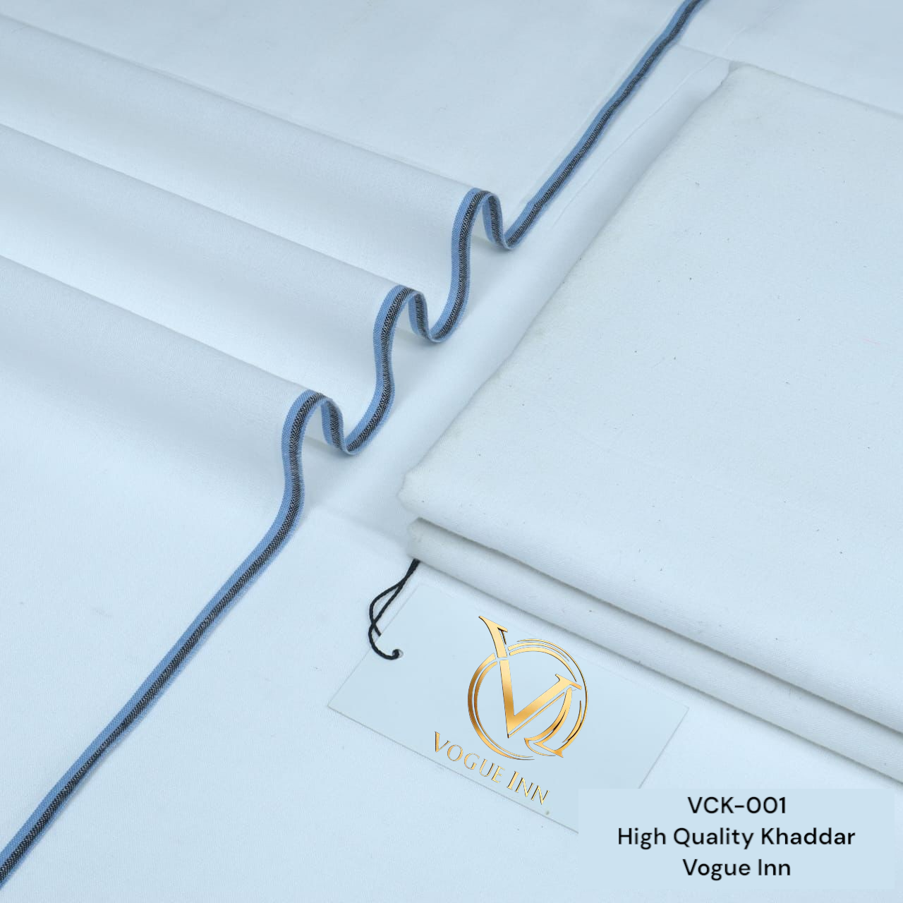 Smooth White Cotton Khaddar ( VCK-001 )