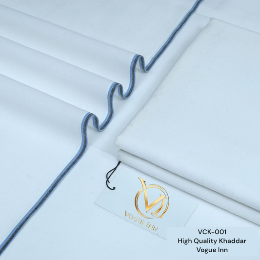 Smooth White Cotton Khaddar ( VCK-001 )